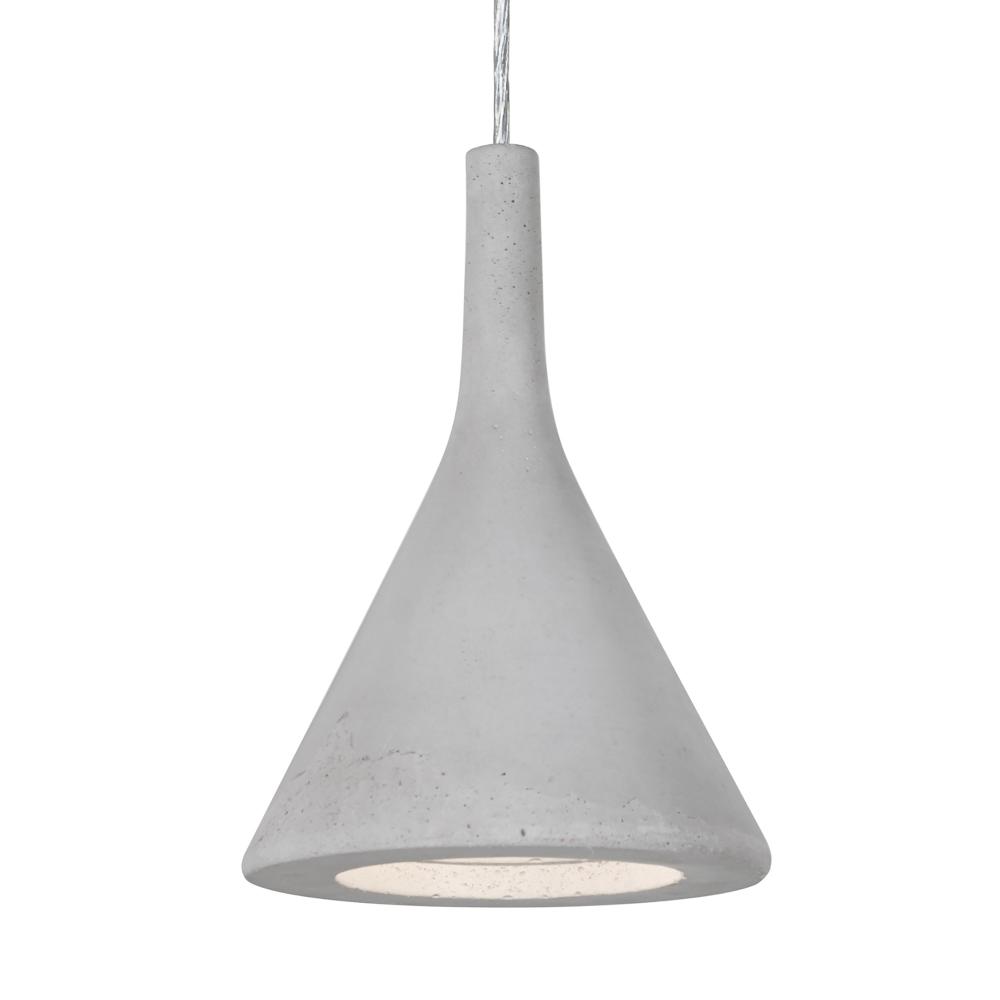 Besa Gala Pendant, Natural, Satin Nickel Finish, 1x9W LED, 15Ft. Cord