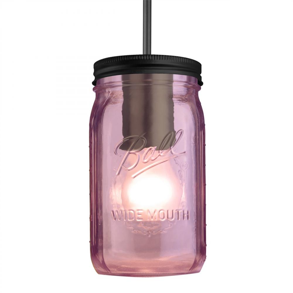 Besa Pendant Milo 4 Black Purple 1x40W MAX E26 Base