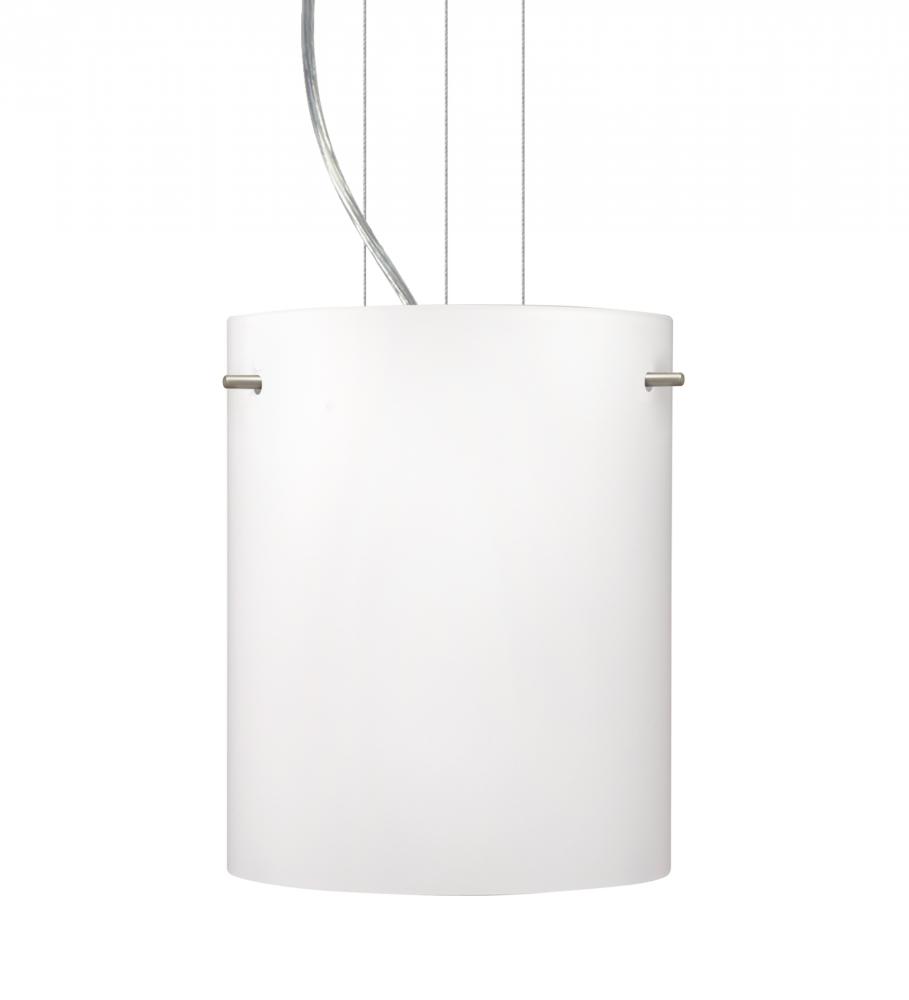 Besa Tamburo 8 Pendant Opal Matte Satin Nickel 1x11W LED