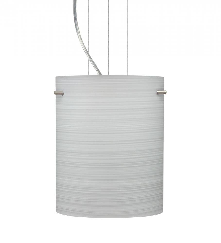 Besa Tamburo 8 Pendant Chalk Satin Nickel 1x11W LED