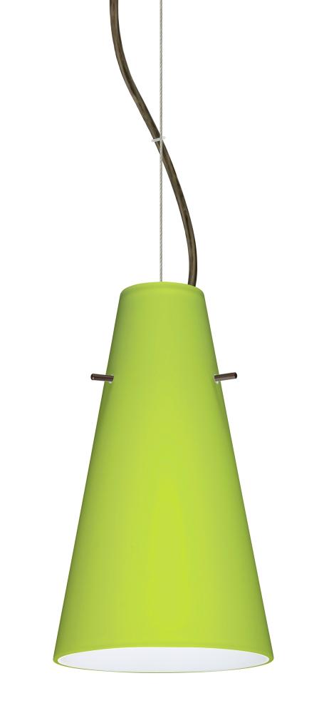 Besa Cierro Cable Pendant Chartreuse Bronze 1x9W LED