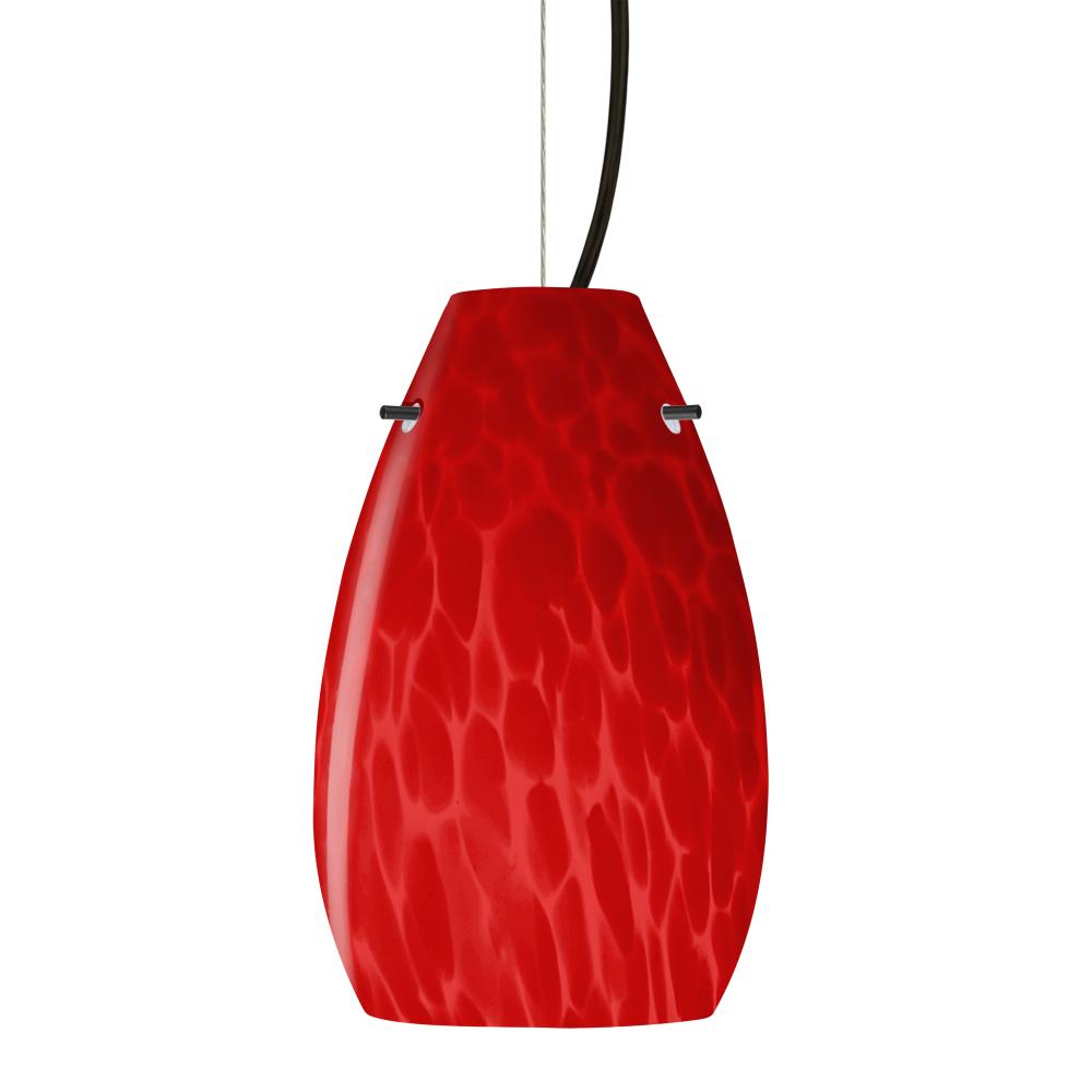 Besa Pera 9 LED Pendant Red Cloud Black 1x9W LED