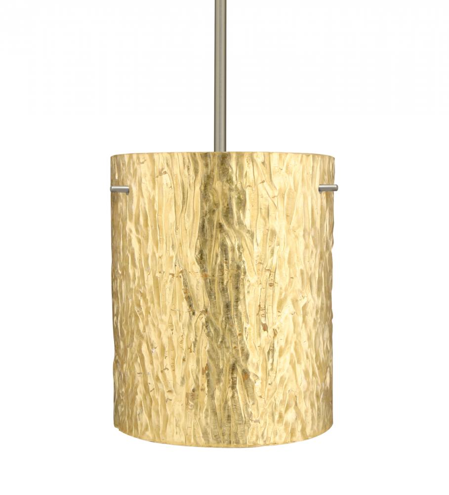 Besa Tamburo 8 Pendant Stone Gold Foil Satin Nickel 1x11W LED