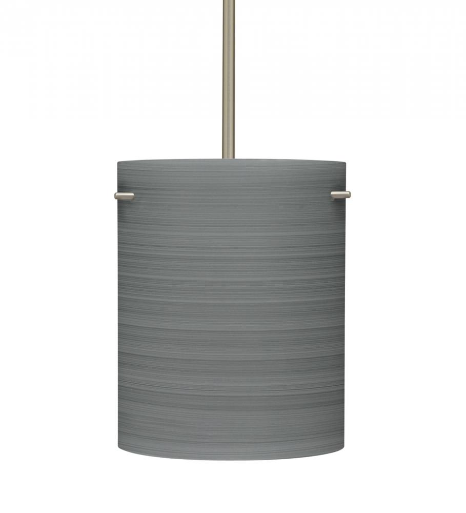 Besa Stem Pendant Tamburo 8 Satin Nickel Titan 1x100W Medium Base