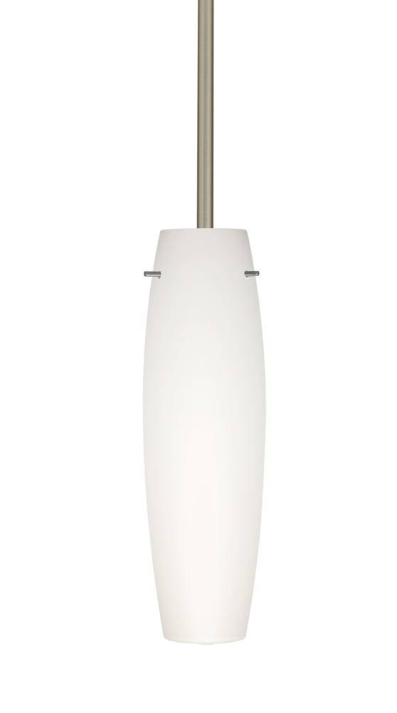 Besa Tu Tu Stem Pendant Satin Nickel Opal Matte 1x50W Candelabra