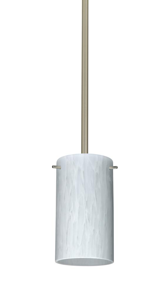 Besa Stem Stilo 7 Pendant Satin Nickel Carrera 1x9W LED