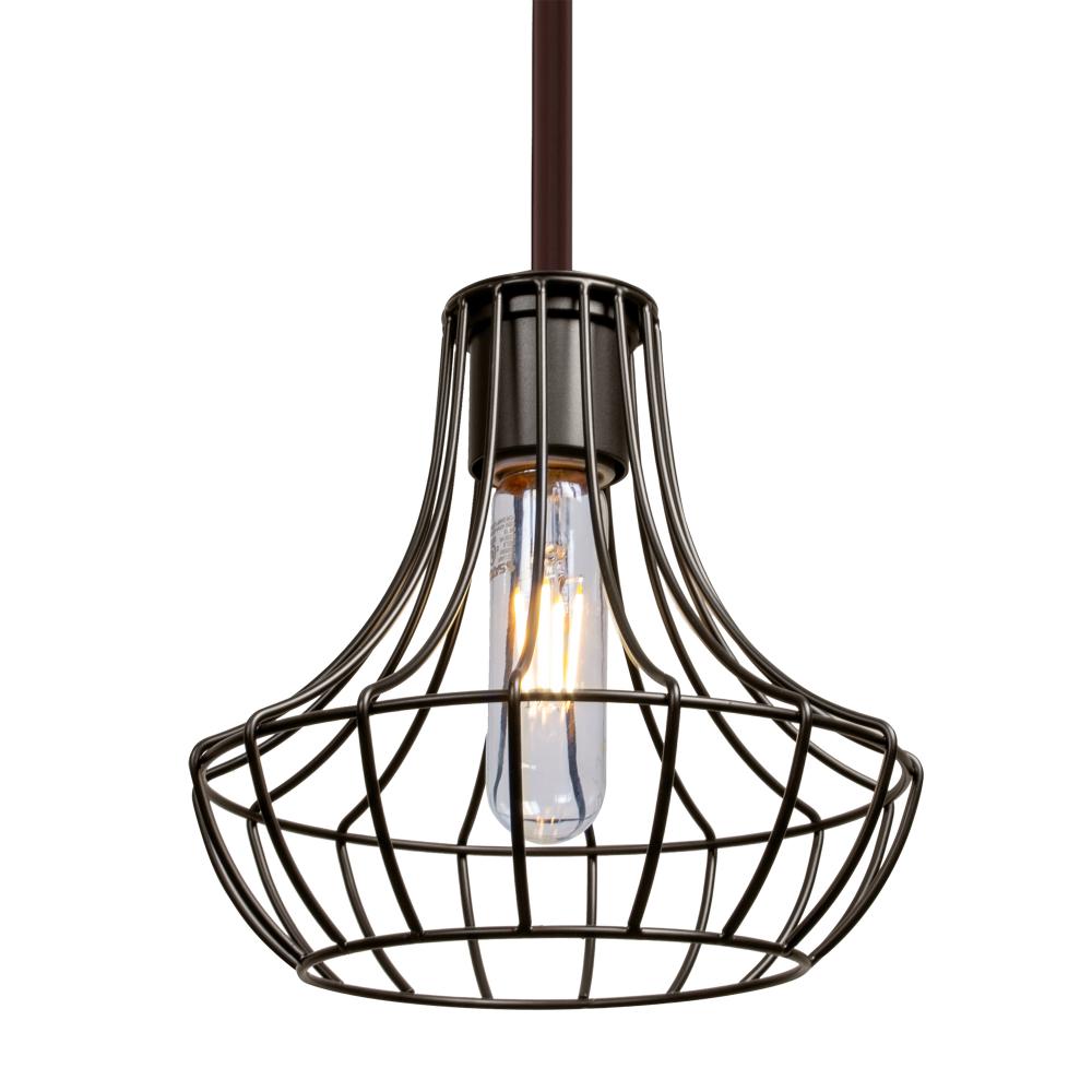 Besa Stem Pendant Spezza 7 Bronze 1x100W Medium Base , 15Ft. Cord