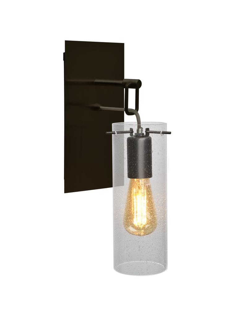 Besa Juni 10 Wall Pendant, Clear Bubble, Bronze Finish, 1x4W LED Filament