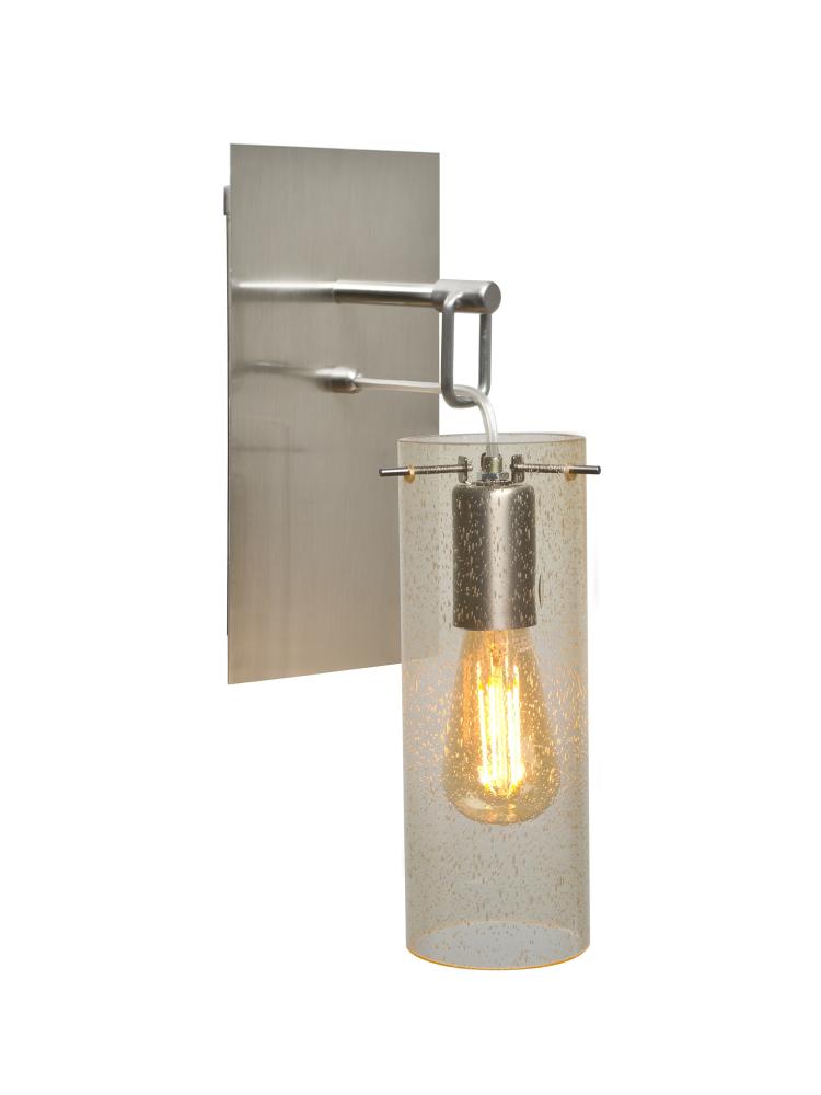 Besa Juni 10 Wall Pendant, Gold Bubble, Satin Nickel Finish, 1x4W LED Filament