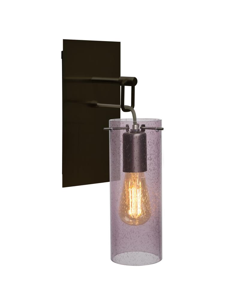 Besa Juni 10 Wall Pendant, Plum Bubble, Bronze Finish, 1x4W LED Filament