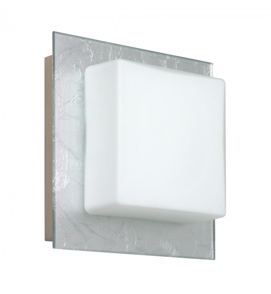 Besa Wall Alex Satin Nickel Opal/Silver Foil 1x50W G9