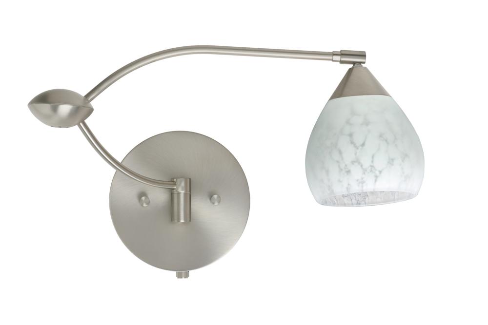 Besa Wall Tay Tay Satin Nickel Carrera 1x50W Halogen Gy6.35