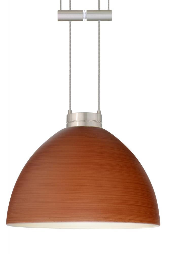 Besa Pendant Brella Satin Nickel Cherry 1x50W Halogen