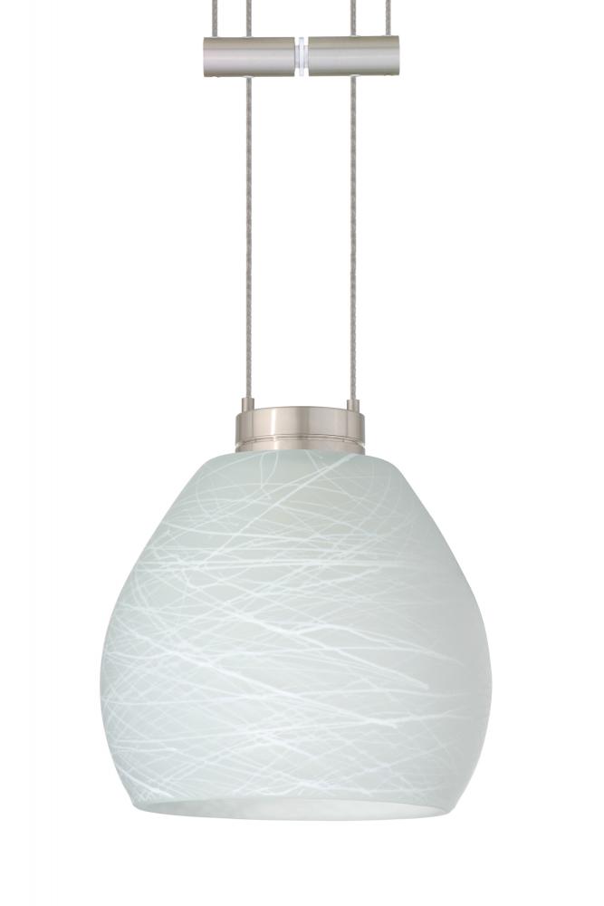 Besa Pendant Tay Tay Satin Nickel Cocoon 1x50W Halogen