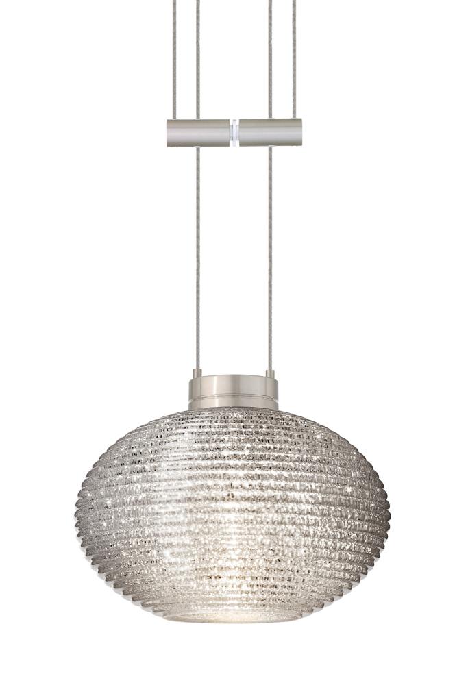 Besa Pendant Lasso Satin Nickel Glitter 1x50W Halogen