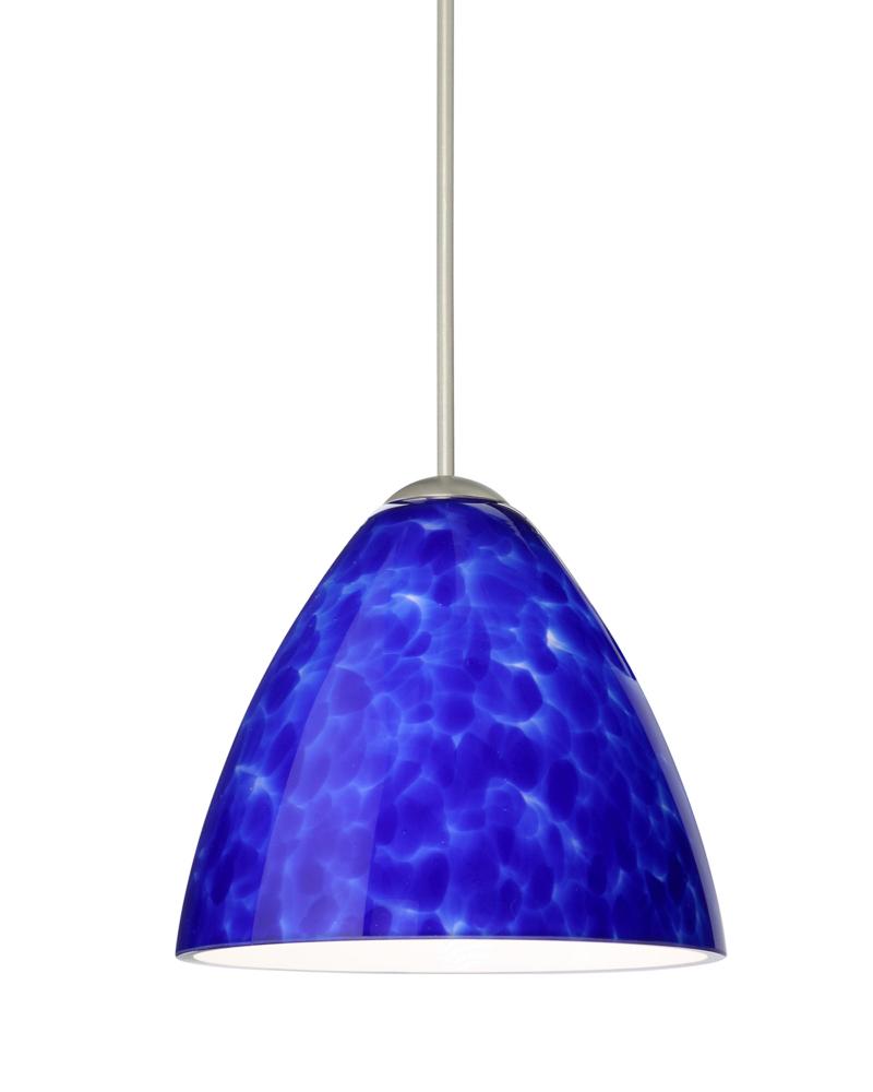 Besa Pendant Mia Satin Nickel Blue Cloud 1x50W Halogen