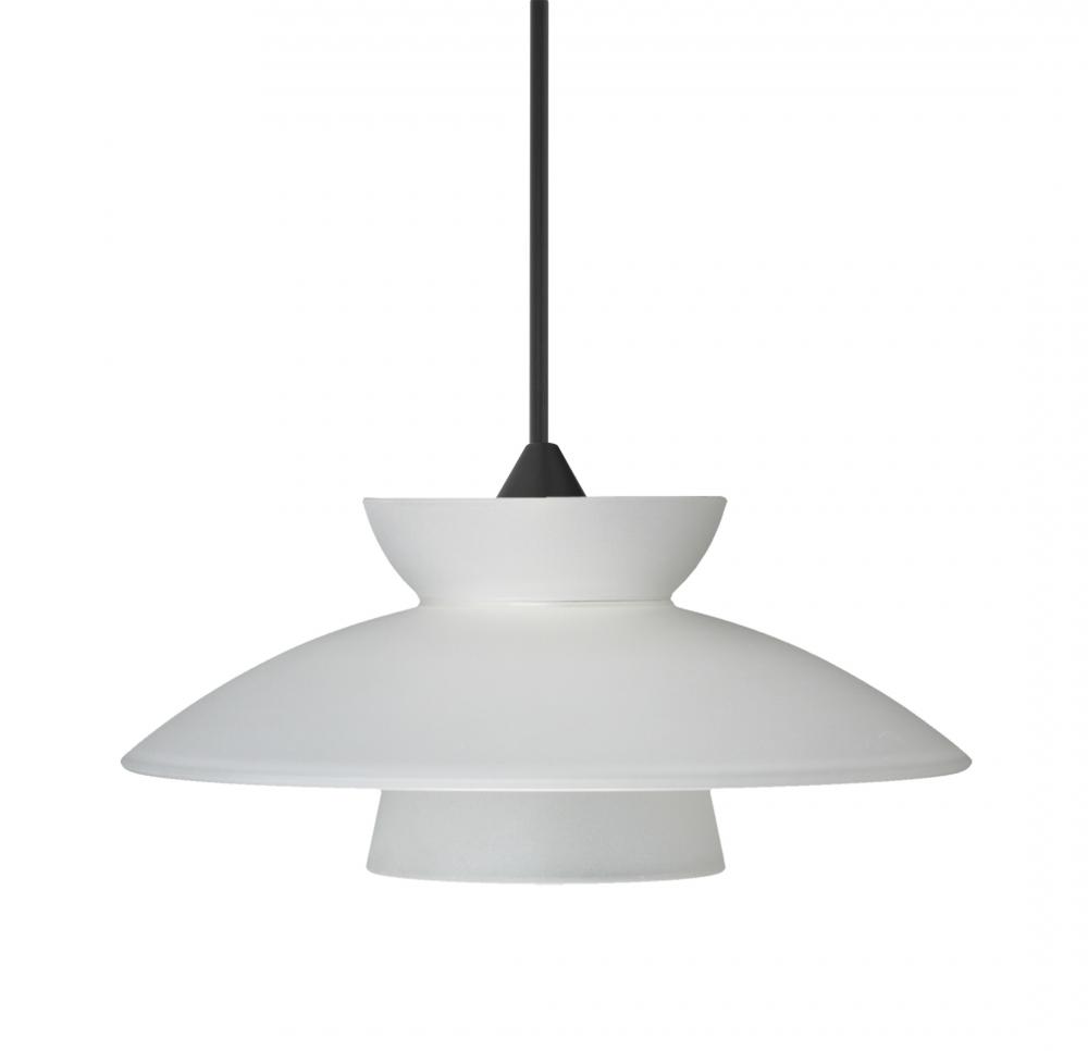 Besa Pendant Trilo 7, Black Finish, Frost 1x50W MAX GY6.35 Base