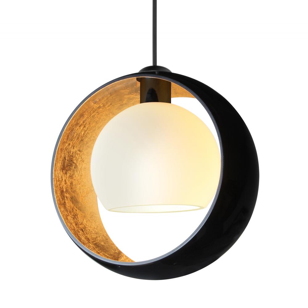 Besa Pendant Pogo, Black Finish, Black/Inner Gold 1x35W MAX GY6.35 Base