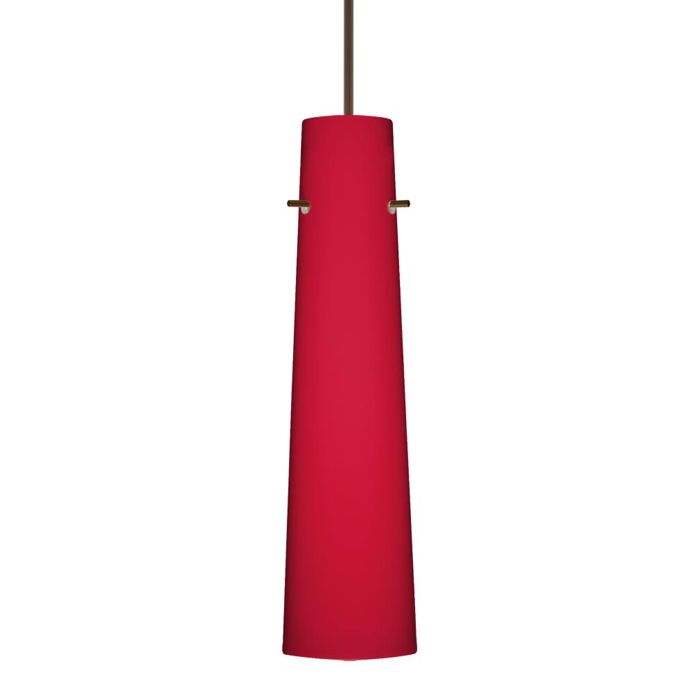 Besa Camino Pendant Bronze Ruby Matte 1x50W Halogen, 0-10V Dimming