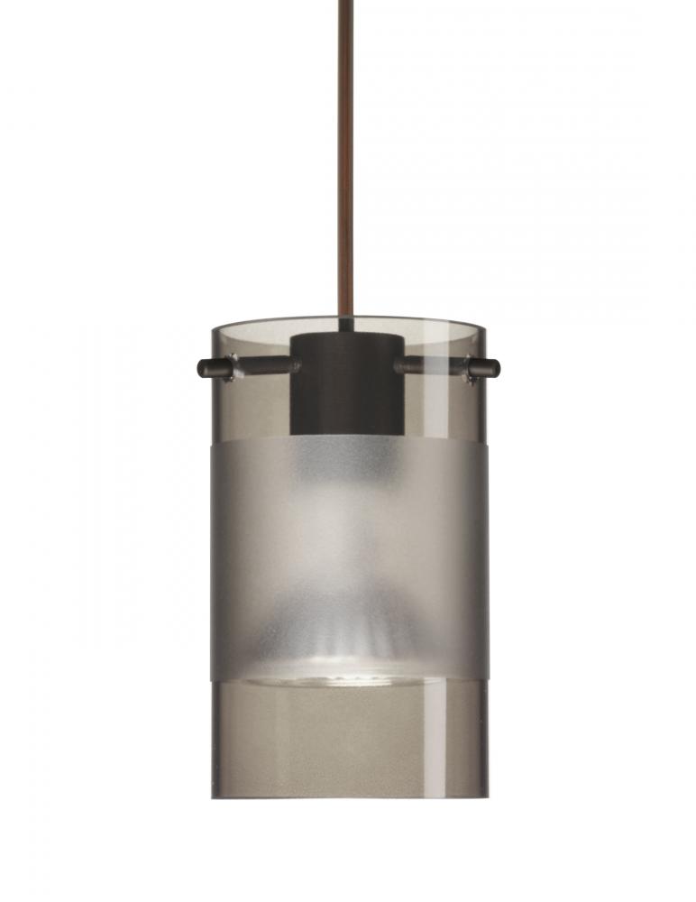 Besa Pendant Scope Bronze Smoke/Frost 1x50W Halogen Mr16, 15Ft. Cord