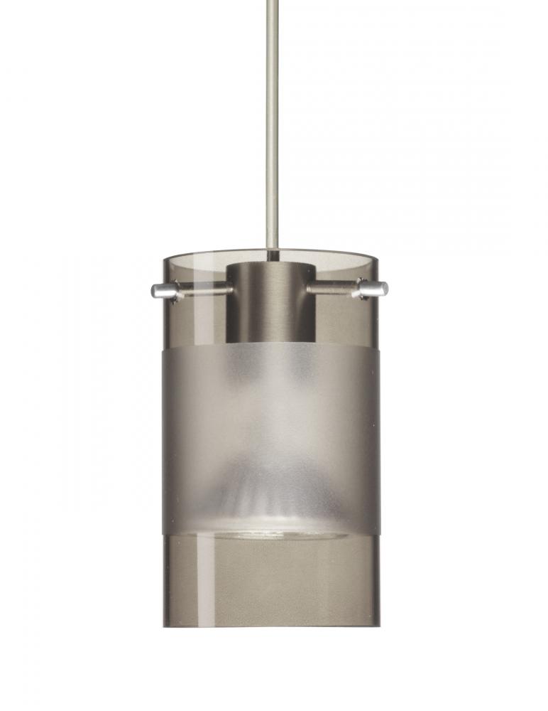 Besa Pendant Scope Satin Nickel Smoke/Frost 1x50W Halogen Mr16, 15Ft. Cord