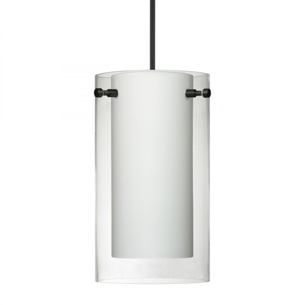 Besa Pendant Pahu 4, Black Finish, Clear/Opal 1x35W MAX GY6.35 Base