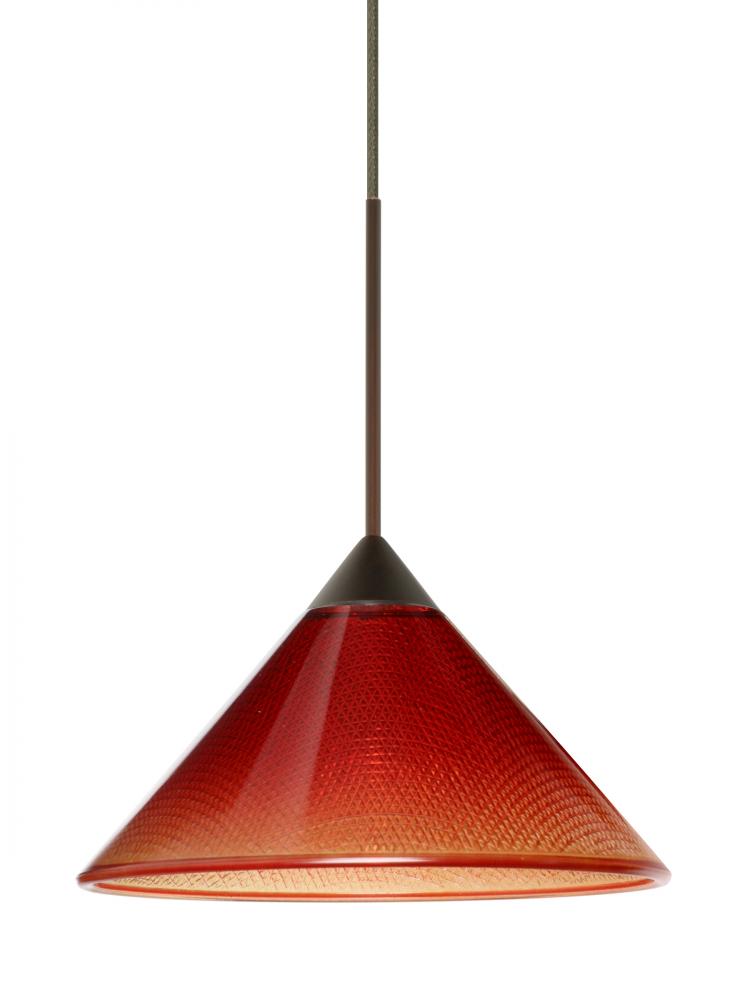 Besa Pendant Kona Bronze Sunset 1x50W Halogen, 15Ft. Cord