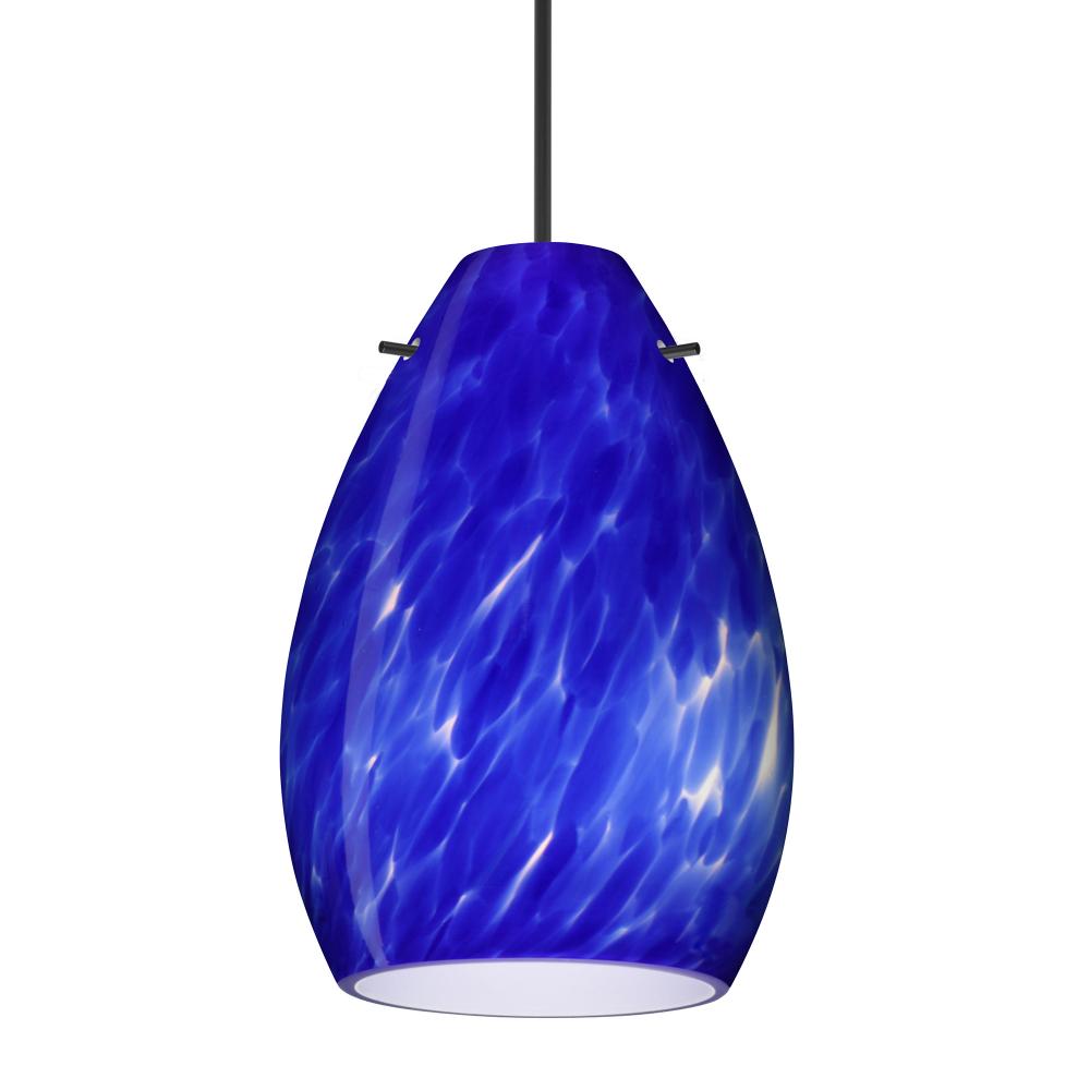 Besa Pendant Pera 6, Black Finish, Blue Cloud 1x5W LED