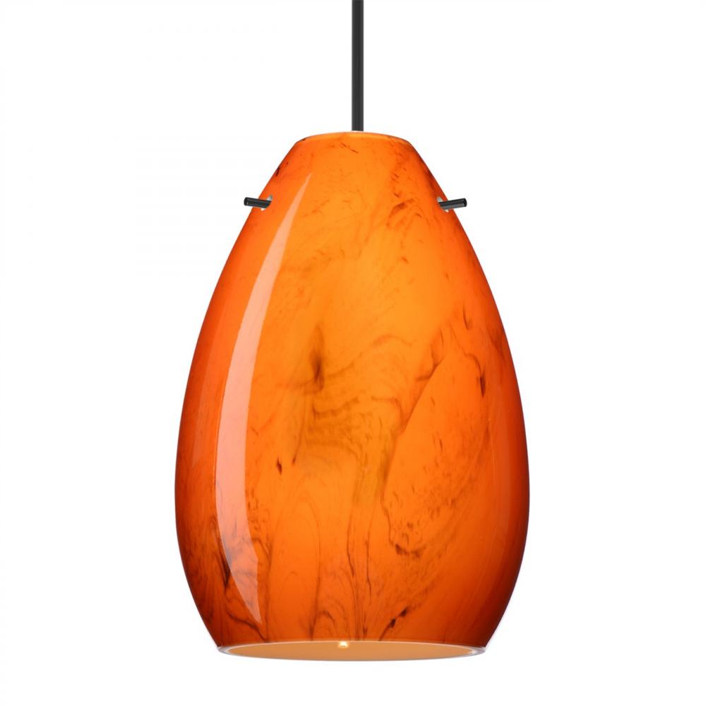 Besa Pendant Pera 6, Black Finish, Habanero 1x5W LED