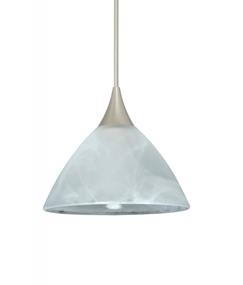 Besa Pendant Domi Satin Nickel Marble 1x50W Halogen