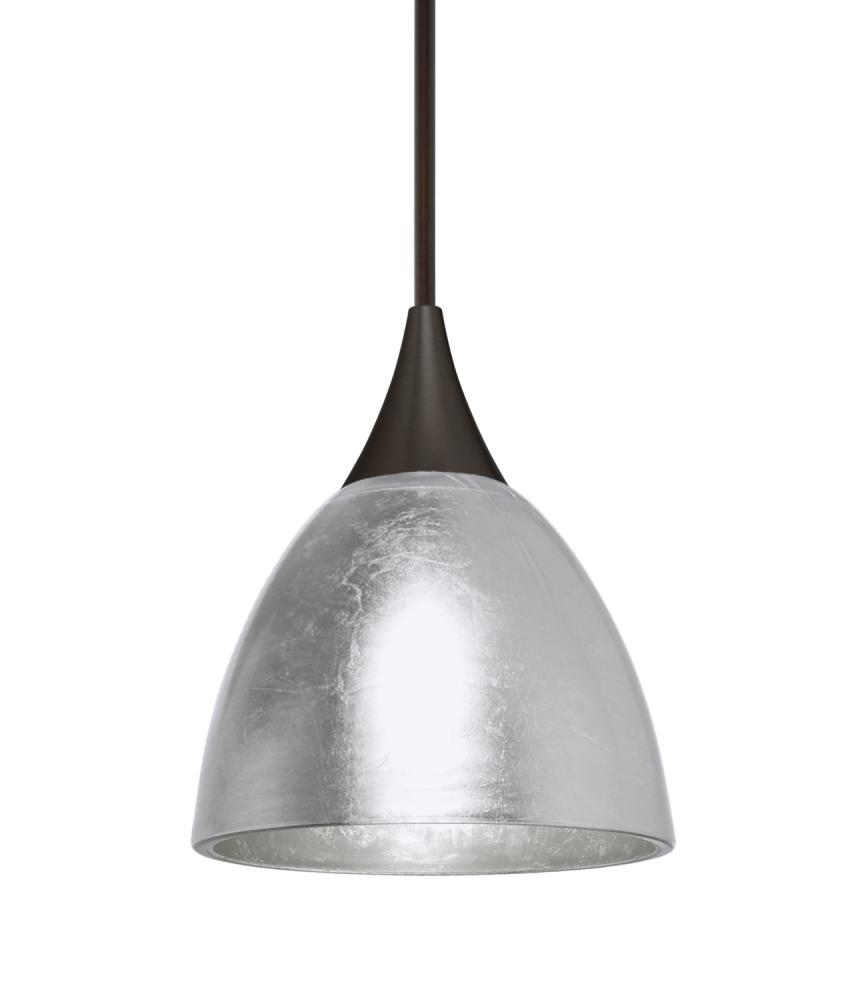 Besa Divi Pendant, Silver Foil, Bronze, 1x50W Halogen, 15Ft. Cord