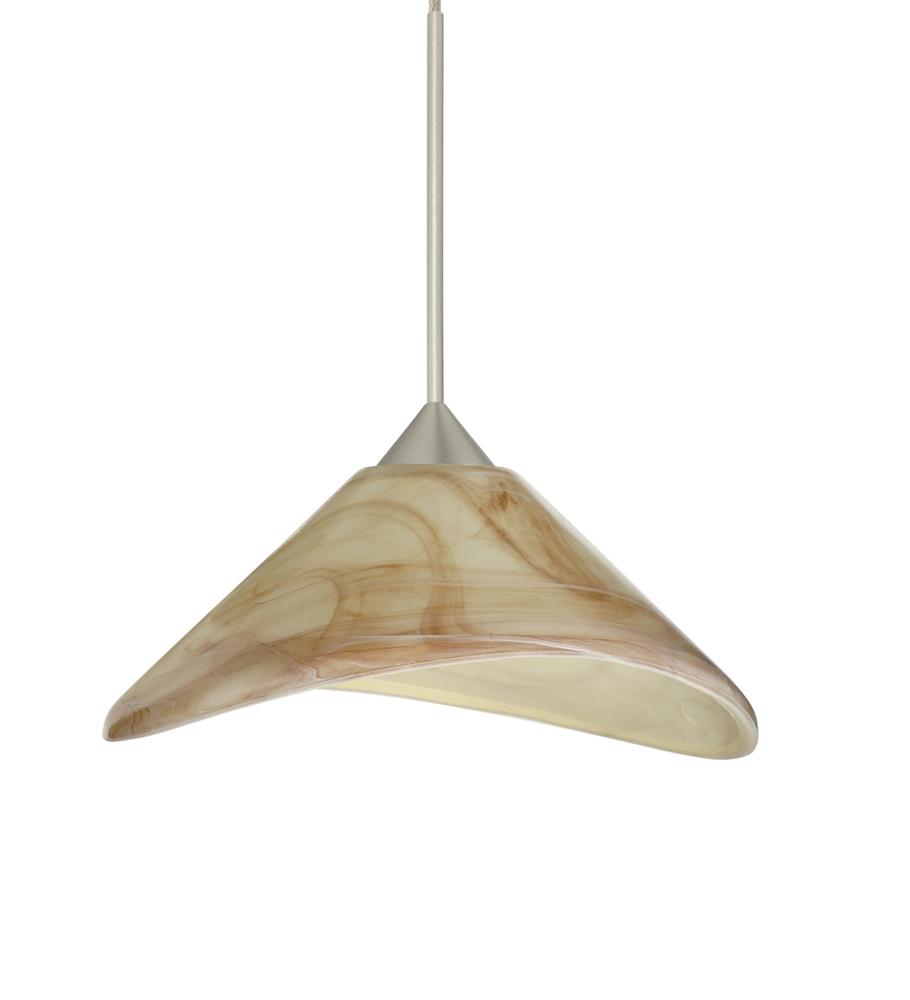 Besa Pendant Hoppi Satin Nickel Mocha 1x3W LED