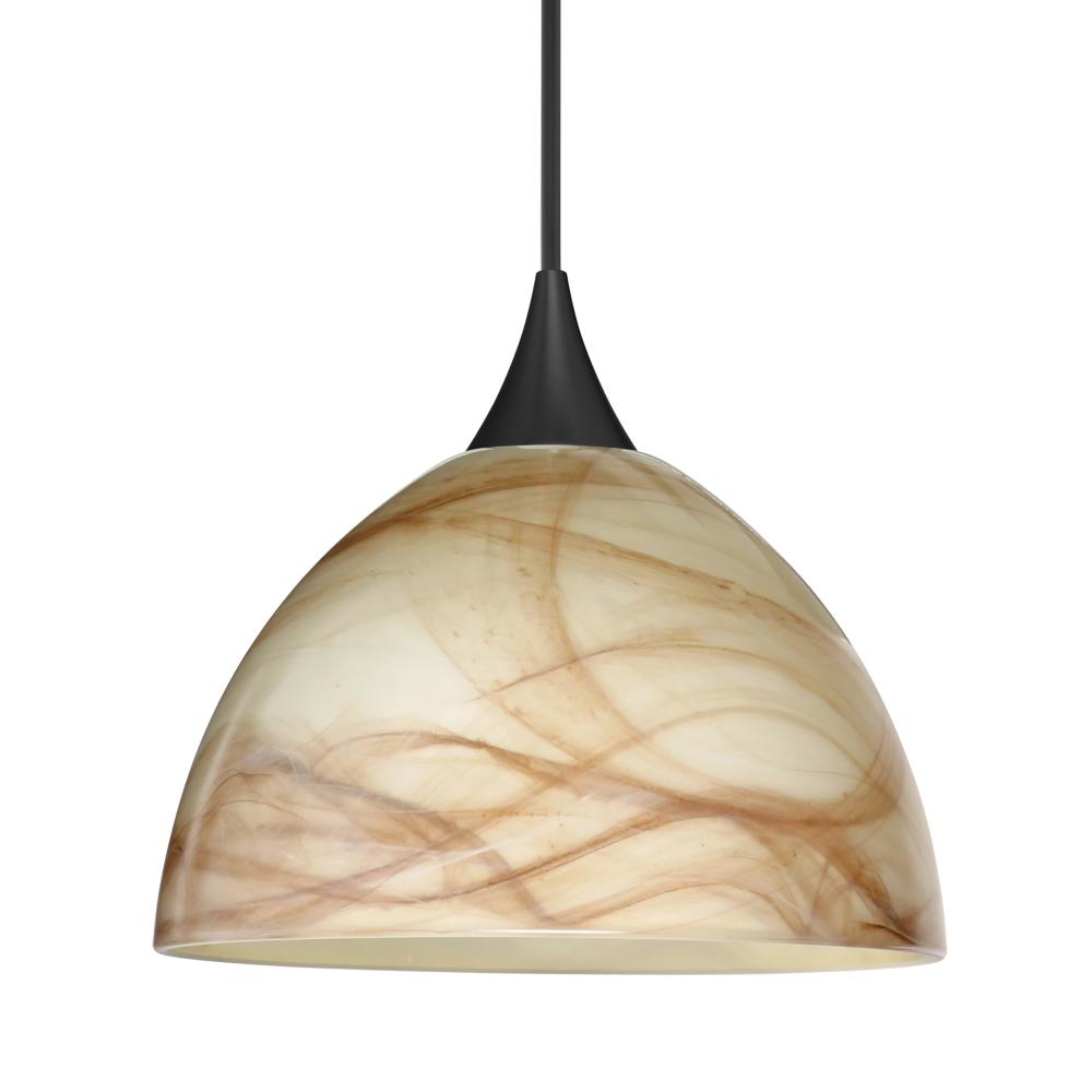 Besa Pendant Brella, Black Finish, Mocha 1x50W MAX GY6.35 Base