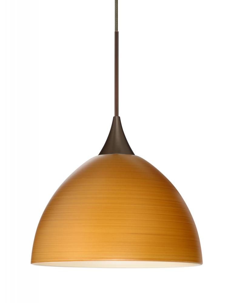 Besa Pendant Brella Bronze Oak 1x50W Halogen, 15Ft. Cord