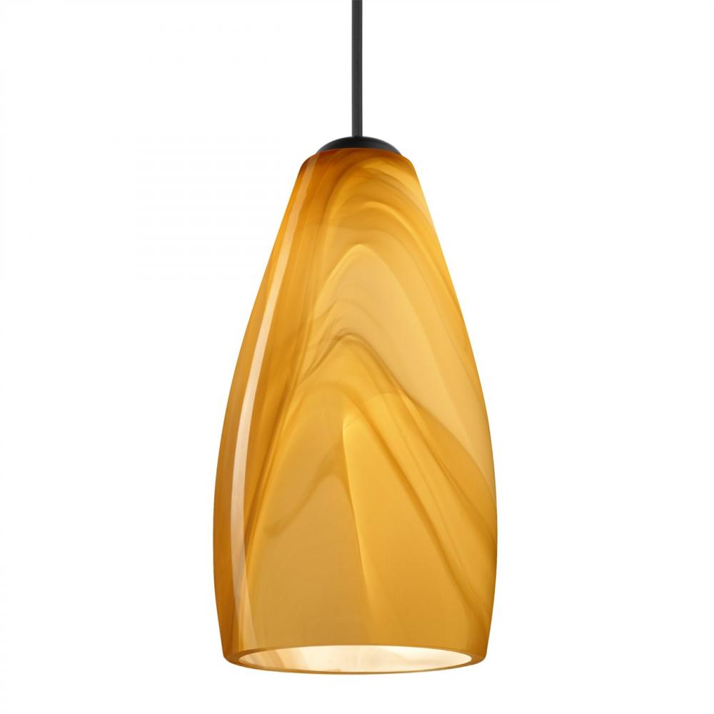 Besa Pendant Karli, Black Finish, Honey 1x5W LED