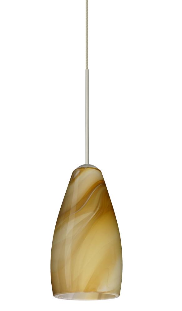 Besa Pendant Karli Satin Nickel Honey 1x50W Halogen