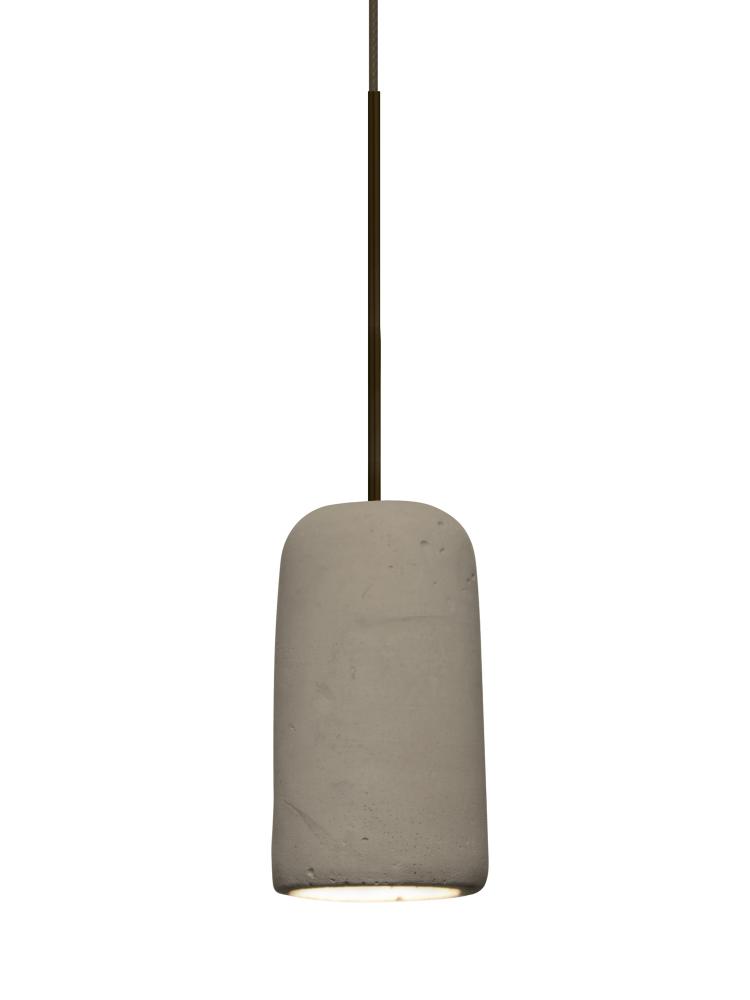 Besa Glide Cord Pendant, Tan, Bronze Finish, 1x2W LED