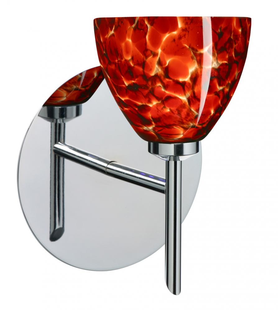 Besa Divi Wall 1SW Garnet Chrome 1x5W LED