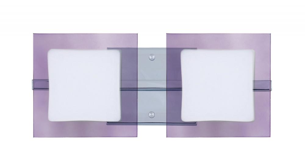 Besa Wall Alex Chrome Opal/Amethyst 2x5W LED