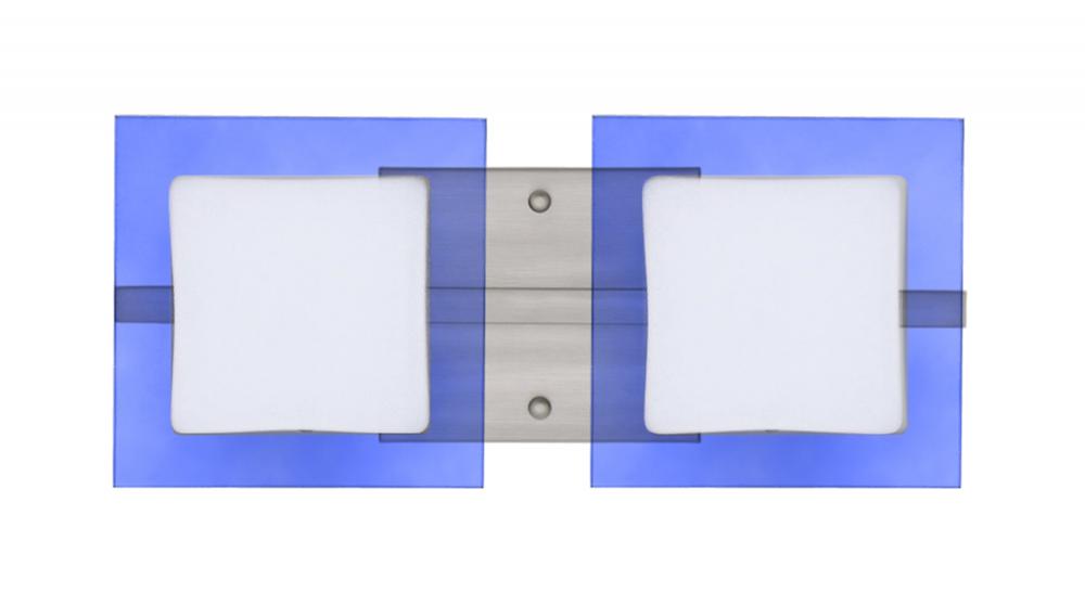 Besa Wall Alex Satin Nickel Opal/Blue 2x50W G9