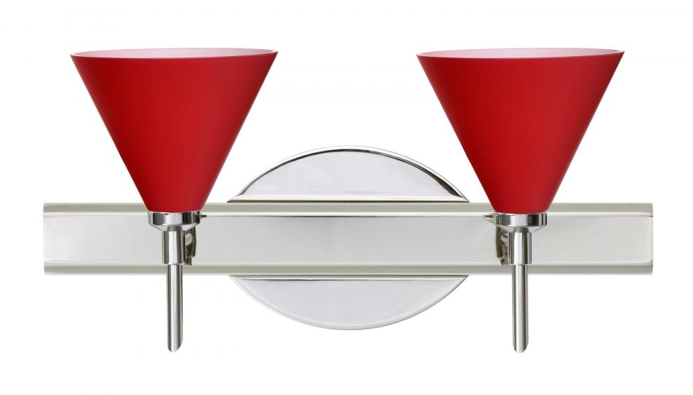 Besa Wall Kani Chrome Ruby Matte 2x5W LED