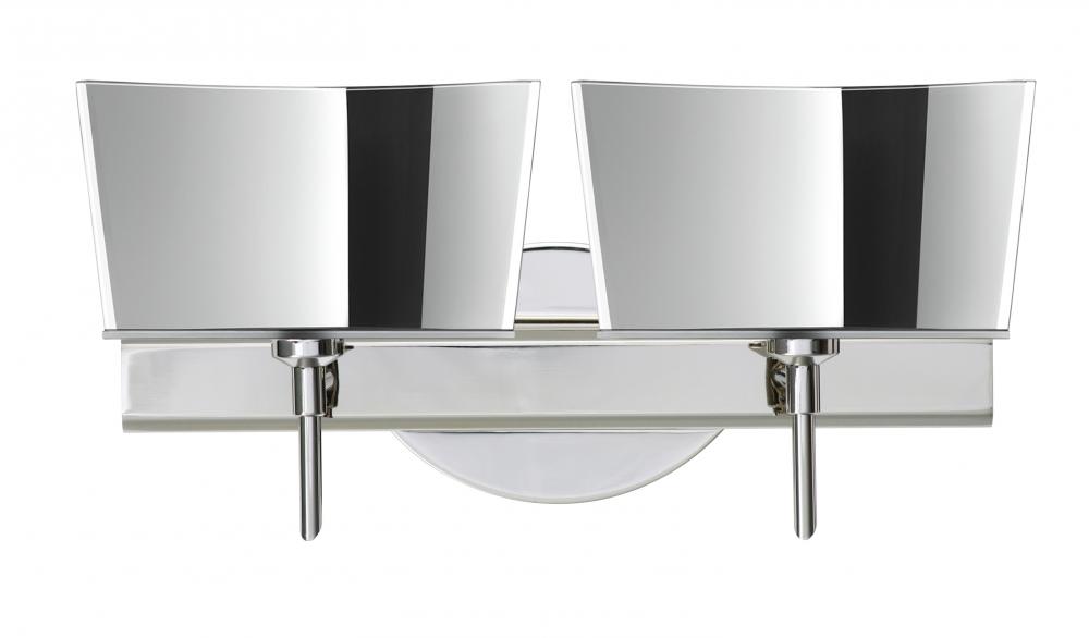 Besa Groove Wall 2SW Mirror-Frost Chrome 2x40W G9