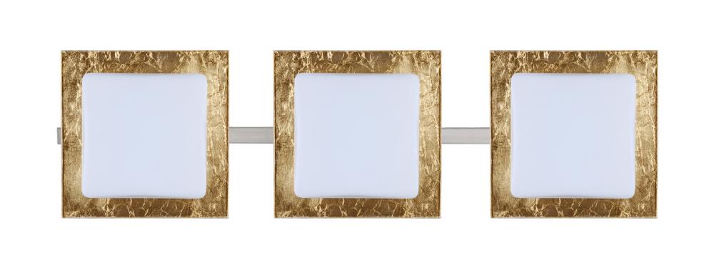 Besa Wall Alex Satin Nickel Opal/Gold Foil 3x5W LED