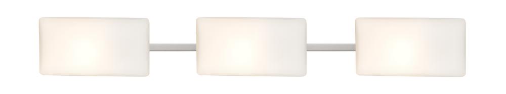 Besa, Lido Vanity, Opal Matte, Satin Nickel Finish, 3x60W Medium Base