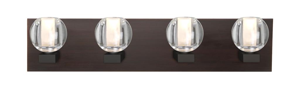 Besa, Boca Vanity, Clear, Bronze Finish, 4x5W LED