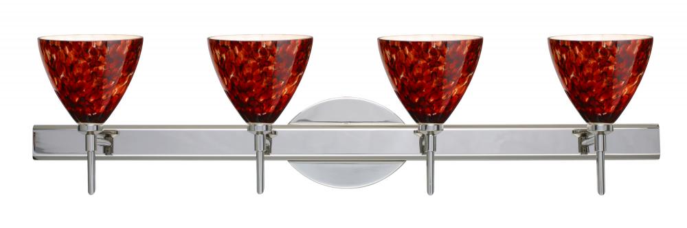 Besa Wall Mia Chrome Garnet 4x5W LED