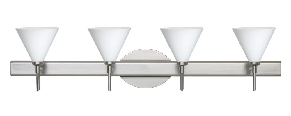 Besa Wall Kani Satin Nickel Opal Matte 4x5W LED