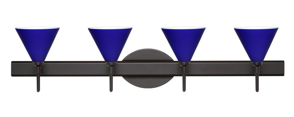 Besa Wall Kani Bronze Cobalt Blue Matte 4x5W LED