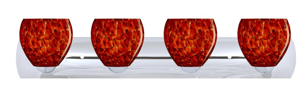 Besa Wall Bolla Chrome Garnet 4x9W LED