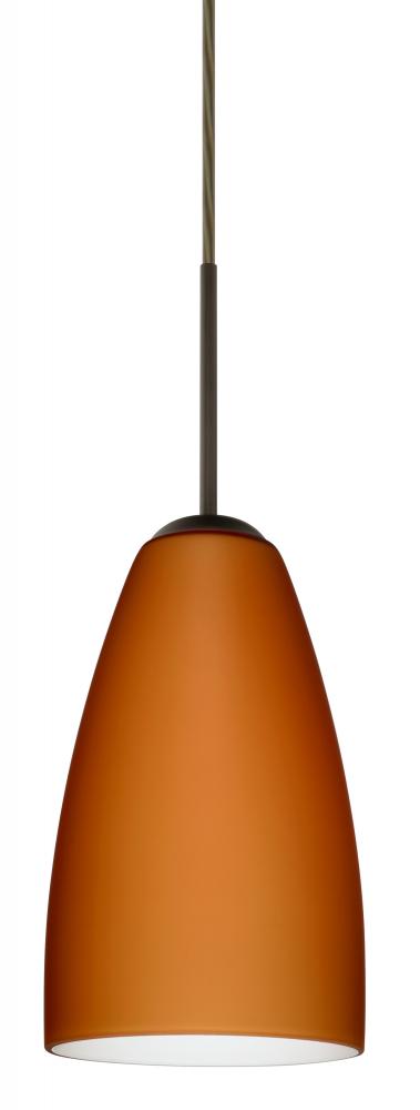 Besa Riva 9 Pendant For Multiport Canopy Bronze Amber Matte 1x75W Medium Base